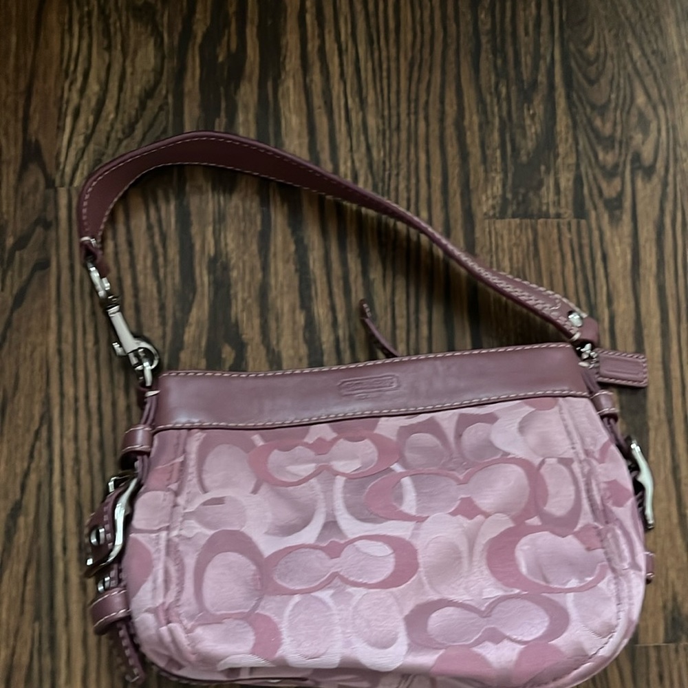 Dusty Rose small Coach bag. Excellent condition. Authentic